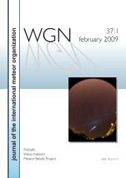 The current issue - International Meteor Organization