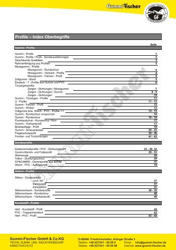 11 Profile - Gummi-Fischer