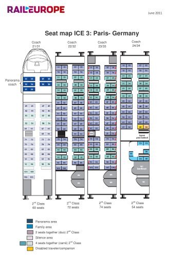 Seat map ICE 3: Paris- Germany - Rail Europe