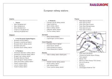 European railway stations - Rail Europe