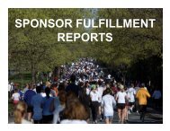 SPONSOR FULFILLMENT REPORTS