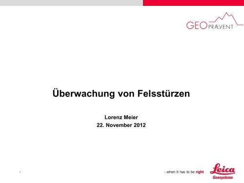 5. Dr. Lorenz Meier - Geopraevent AG (PDF, 3820.85 KB) - Leica ...
