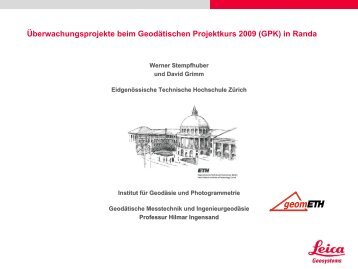 5. Dr. Werner Stempfhuber, David Grimm (ETH ZÃ¼rich) - Leica ...