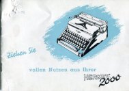 Hermes 2000 Anleitung - typewriters.ch