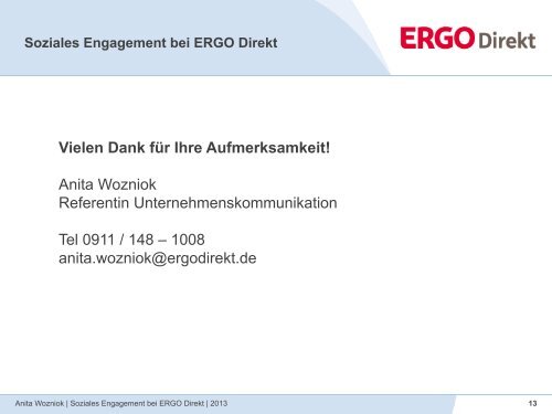 ERGO Direkt_Frau Wozniak.pdf - Unternehmen Ehrensache