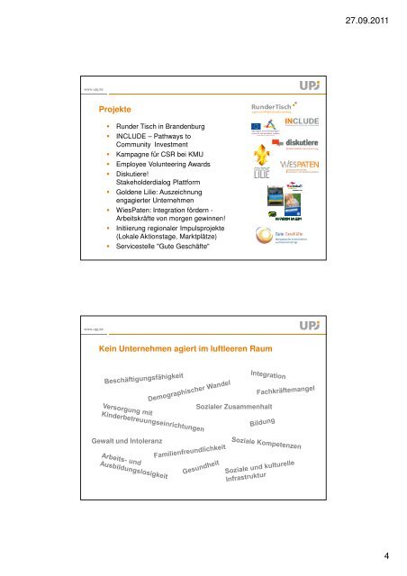 Foliensatz_Peter Kromminga, UPJ - Unternehmen Ehrensache