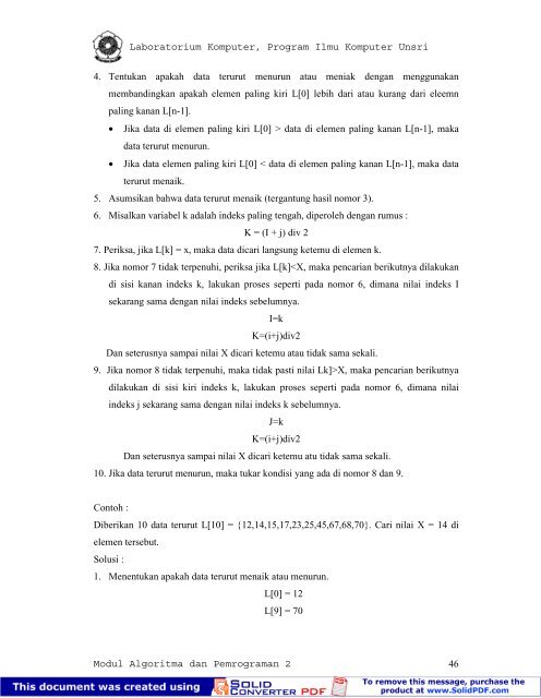 modul praktikum algoritma & pemrograman ii laboratorium dasar