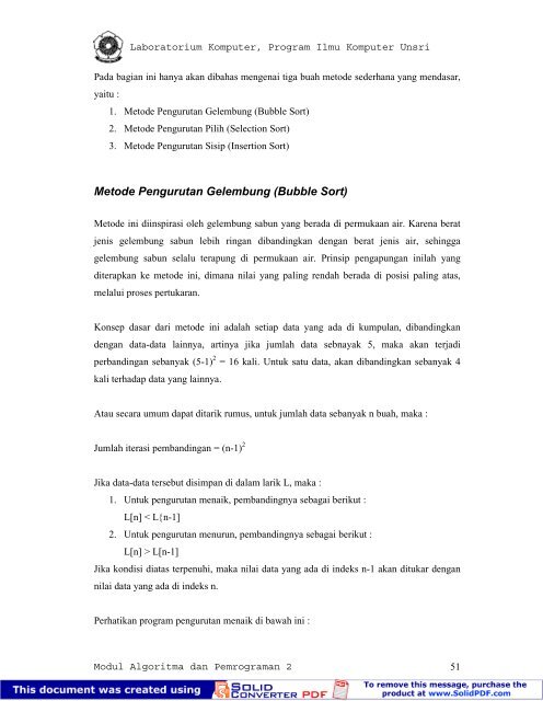 modul praktikum algoritma & pemrograman ii laboratorium dasar