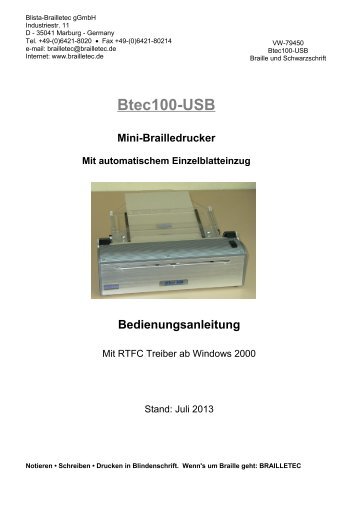 BTec 100 - Blista-Brailletec gGmbH