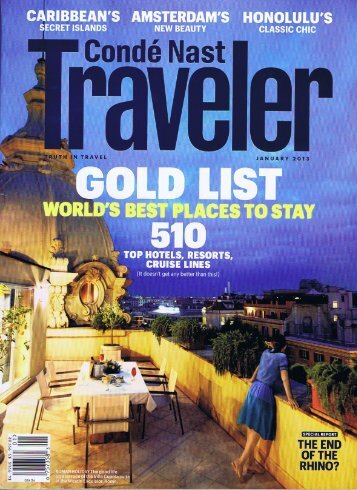 Conde Nast Traveller - The Kimberly Hotel