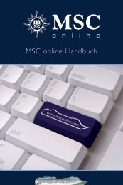 MSC Online Helpguide - MSC Kreuzfahrten