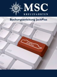 Buchungsanleitung JackPlus - MSC Kreuzfahrten