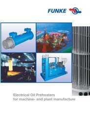 Electrical Oil Preheaters for machine- and plant manufacture - Funke