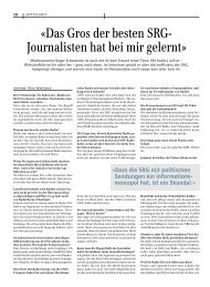 Interview mit Roger Schawinski - UnternehmerZeitung