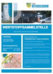 Wertstoffsammelstelle (Flyer, PDF) - Stadt Unterschleissheim