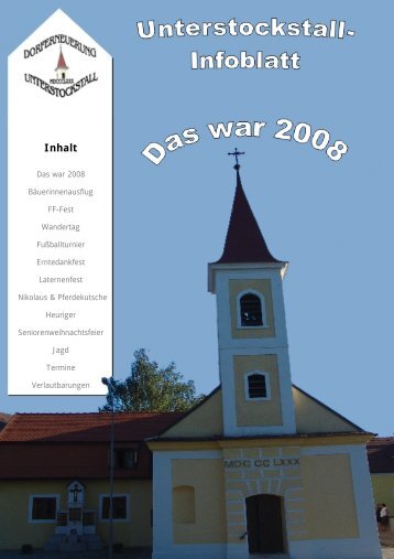 "Unterstockstall Dorfinfo", 01.2009 [.pdf] - Dorferneuerung ...