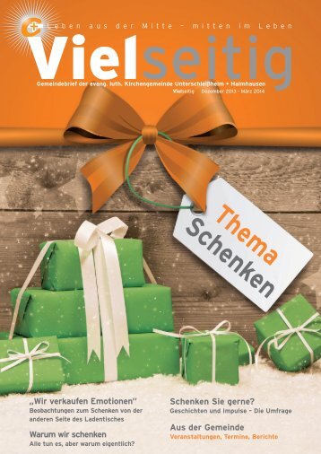 Dezember 2013 - März 2014: "Thema Schenken" - Evangelische ...
