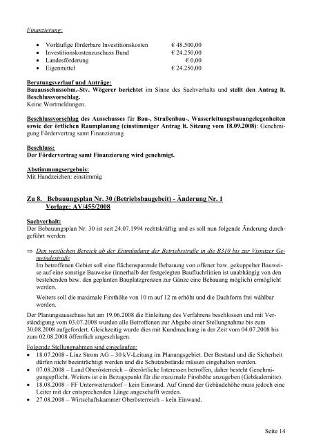 Gemeinderatssitzung 2008/04 (253 KB) - .PDF - Unterweitersdorf