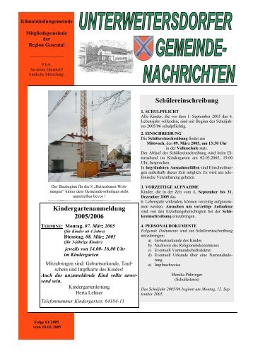 Ausgabe 2005/01 - Unterweitersdorf