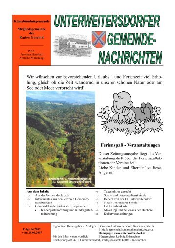 Ausgabe 2007/04 (0 bytes) - Unterweitersdorf