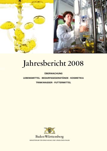 Jahresbericht 2008 - LebensmittelÃ¼berwachung und Tiergesundheit ...