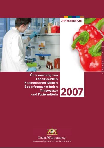 Jahresbericht 2007 - LebensmittelÃ¼berwachung und Tiergesundheit ...