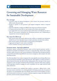 Governing and Managing Water Resources for ... - UN-Water