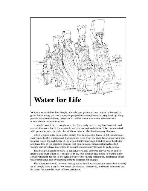 Community water security - UN-Water