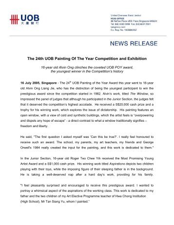 The 24th UOB Painting Of The Year Competition and Exhibition