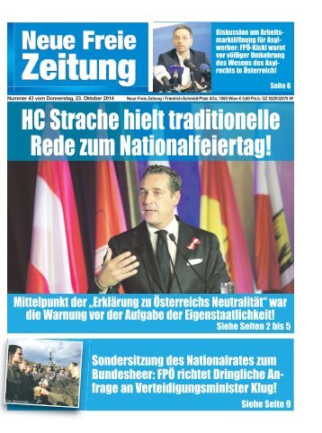 HC Strache hielt traditionelle Rede zum Nationalfeiertag!