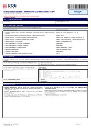 uob business internet banking service maintenance form - United ...