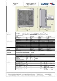 Technical Data Oil/ Air Cooling Unit Type 3.02.xx.xx - Funke