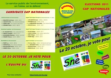 CAP NATIONALES - PrÃ©sentation du SNE