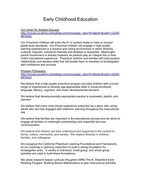 Early Childhood Education pdf Wikispaces