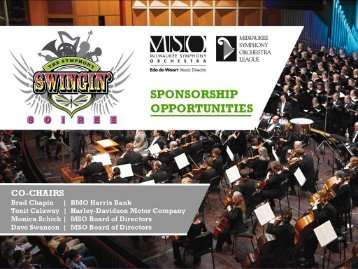 Sponsorship opportunities - Milwaukee Symphony Orchestra