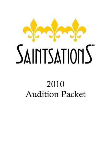 SAINTSATIONS AUDITIONS