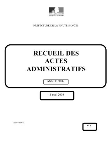 recueil des actes administratifs - Les services de l'Ãtat en Haute ...