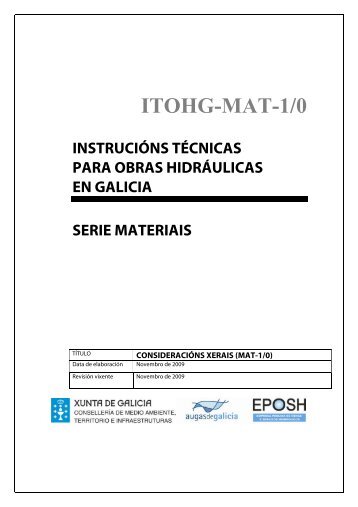 ITOHG-MAT-1/0 - Augas de Galicia - Xunta de Galicia