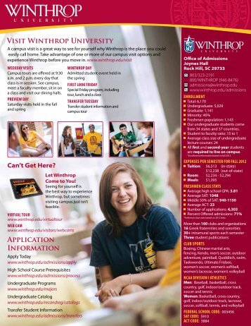 Admissions Profile - Winthrop University
