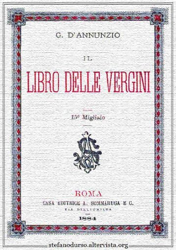 "Il libro delle vergini" di Gabriele D'Annunzio - Altervista