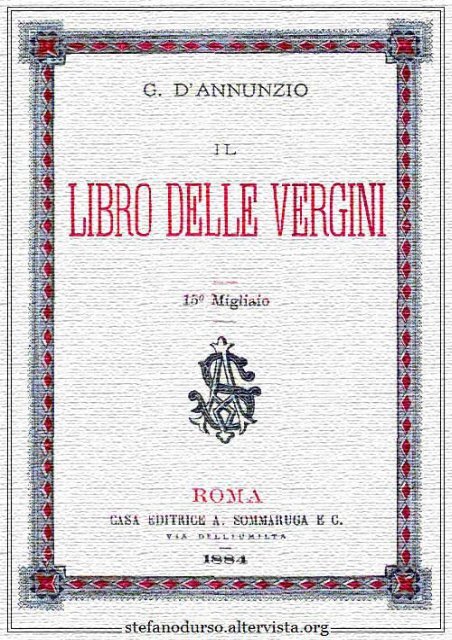 "Il libro delle vergini" di Gabriele D'Annunzio - Altervista