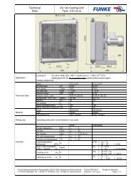 Technical Data Oil / Air Cooling Unit Type 3.01.xx.xx - Funke