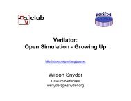 Verilator: Open Simulation - Growing Up - Veripool