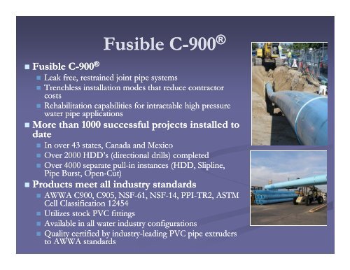 Fusible Polyvinyl Chloride Pipe Provides Owner with a Monolithic ...