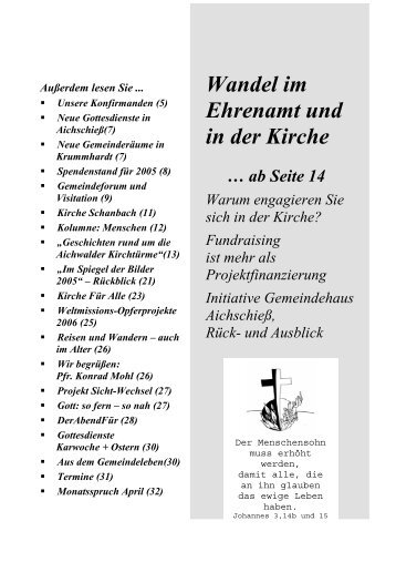 Wandel im Ehrenamt und in der Kirche - Evangelische Landeskirche ...