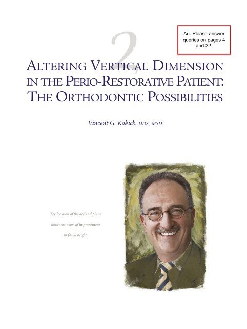 altering vertical dimension in the perio-restorative patient - Kokich ...