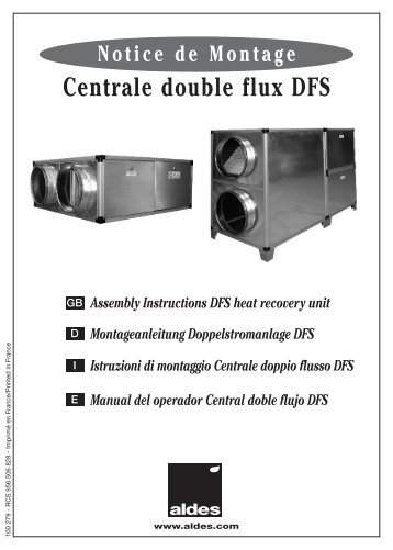 Notice de Montage Centrale double flux DFS - Aldes