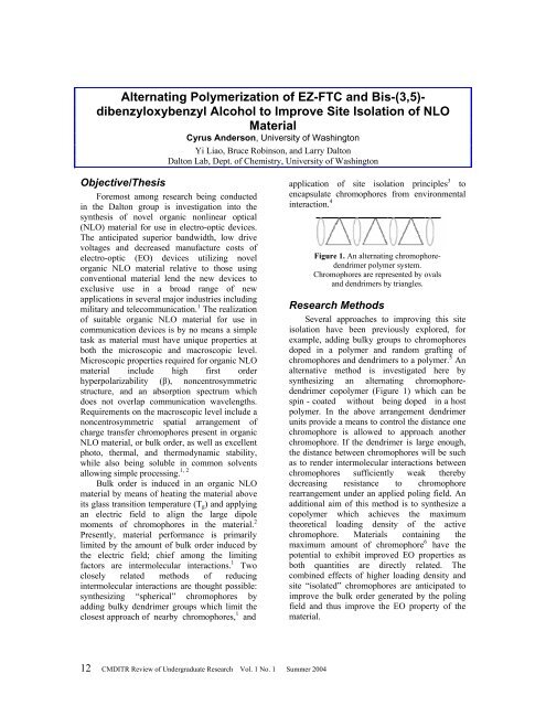 CMDITR Review of Undergraduate Research - Pluto - University of ...