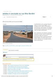 A rua Dino Bordini, em Itu, que liga o Parque das Indústrias à ...