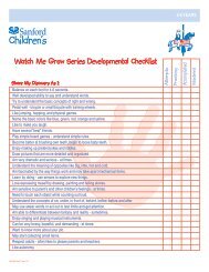 Watch Me Grow Series Developmental Checklist - Sanford Health